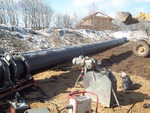 Сварка ПНД трубопровода D630 в коттеджном поселке